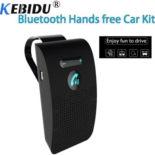 Kebidu Bluetooth 4.2 Handsfree Car Kit Wireless Auto Speakerphone Car Kit Sun Visor Hi-Fi Lound Speaker For Car