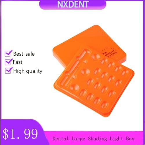 1sets Dental Large Shading Light Box Dentist Material Shading Boxes All-Ceramic Teeth Storage Container