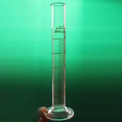 A Grade Laboratory 25ml Measuring cylinder with Scale High borosilicate 3.3 Glass Measuring Cup Lab Supplies