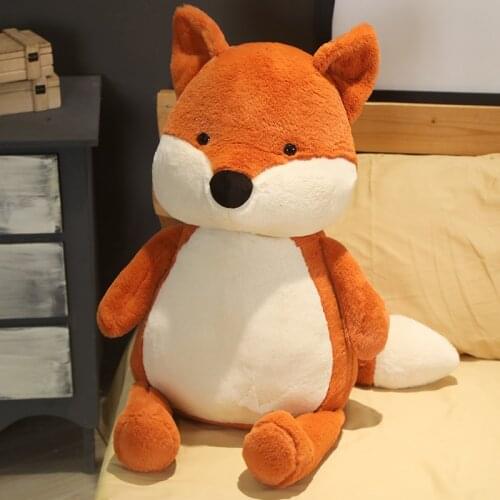 35-90cm Soft Fluffy Fox Plush Toy Cute Cartoon Animal Fox Stuffed Doll Girls Lover Valentines Gift Kawaii Sofa Decor Pillows