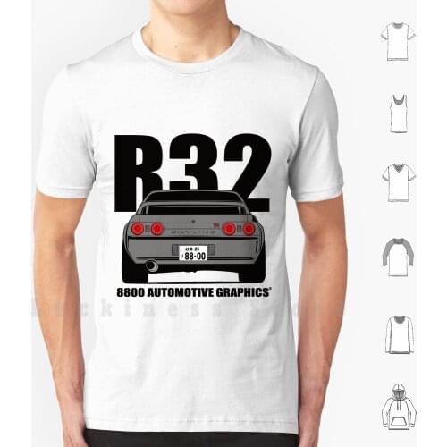 Nissan Skyline R32 Gtr Grey Version T Shirt DIY Cotton Big Size S-6xl Nissan Skyline R32 R33 R34 R32 Gtr R33 Gtr R4 Gtr