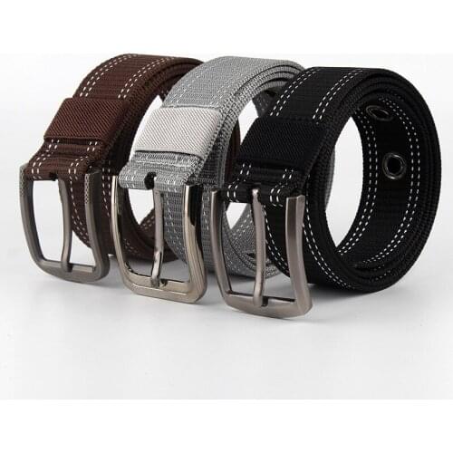 New Men Military Tactical Belt Casual Canvas Belt Outdoor Alloy Pin Buckle Men Weave Wide Belt Casual Belt Waistband For Jeans