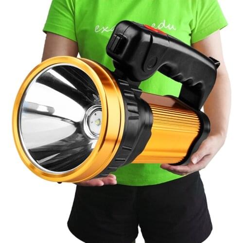 Super Bright Built in 18650 Battery Power Bank Portable Lanterns LED Flashlight Torch Rechargeable XM-L T6 + COB LED Bulbs Black