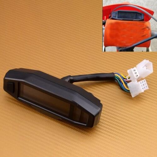 Motorcycle LCD Digital Multi Gauge Bar Speedometer Odo Tachometer Gear Indicator 199km/h Max Trip 999.9km Universal