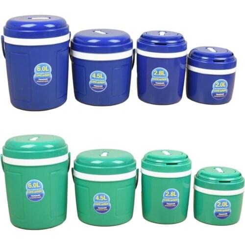 Double Wall Ice Bucket Car Insulated Bucket w/ Lid Lunch Thermal Insulated Container with Handle For Travel Beverage Cooler
