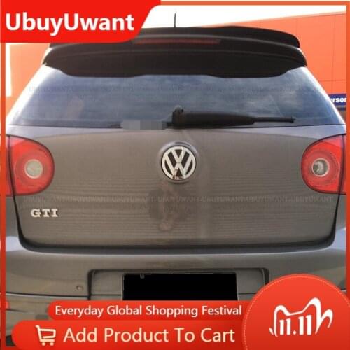 EPFBSQP Rear Roof Lip Spoiler For VW MK5 GTI Hatchback Spoiler High Quality ABS Plastic Gloosy Black Car Tail Wing Decoration