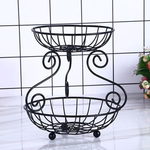 Iron Countertop Fruit Basket for Snacks Home Kitchen Restaurant Living Room