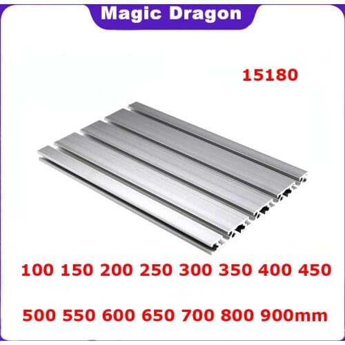 1PCS 15180 Aluminum Profile Extrusion 100mm to 1000mm Length CNC Parts Anodized Linear Rail for DIY CNC 3D Printer Workbench