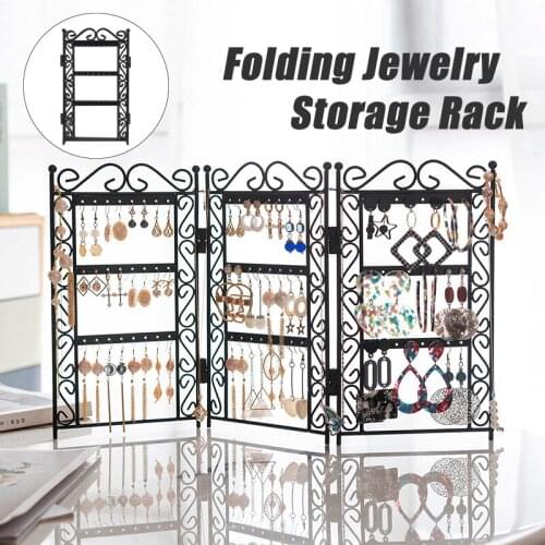 1Pc Creative Folding Fence Shape Jewelry Storage Rack Headband Earring Display Stand Necklace Organizr Prop Holder Home Ornament
