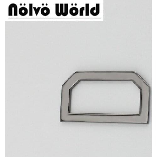 10pcs 30pcs Inside 38mm Special D ring bags hardware top quality square edge Fat d-ring for handbag metal gun black