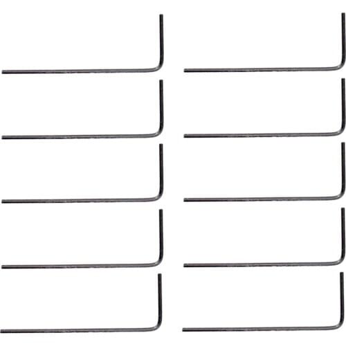 10 Pieces Guitar Bridge Saddle Iron Hexagon Hex Wrench 1.27mm for Japanese Guitar Parts 1/20"