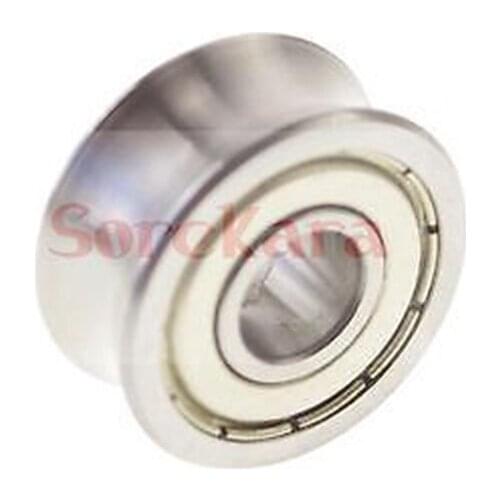 12*35*16mm U Groove width 2.2mm Guide Pulley Sheave Sealed Rail Ball Bearing