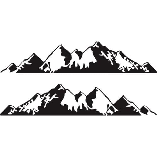 2PCS Car Sticker Car Body Racing Side Door Long Striped Stickers For SUV RV Camper Off Road Mountain Graphic Car Decal Stickers