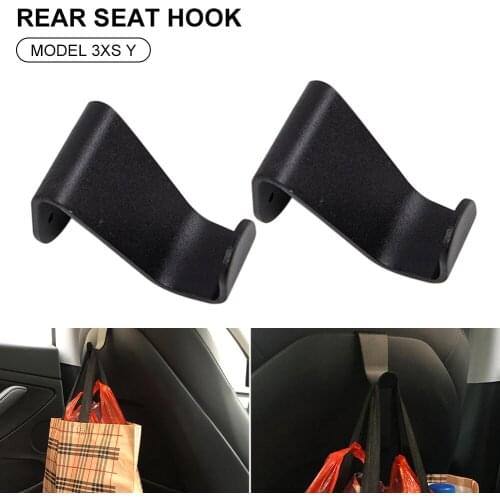 2pcs Car Seat Headrest Hooks Backseat Organizer Aluminum Hanger Storage Hook for Tesla Model 3 Model S Model X Model Y dropship