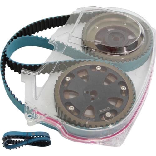 Timing Belt w/Balance + Cam Gear+ Clear Cam Cover Fits For Lancer EVO 9 IX 4G63