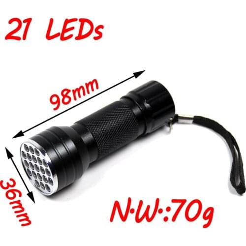 21 LEDs Head Epoxy Curing Finish Tool Fly Tying UV Curing Lamp Torch / Flashlight for Fly Fishing Flies