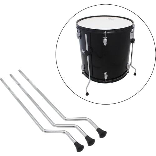 High Quality 3pcs Floor Tom Leg Feet 10mm Drum Set Accessory Iron Plated
