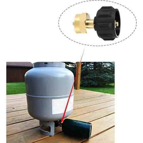 Regulator Refill Adapter for 1LB Small Cylinders Propane Refiller Adapter Canister Fill Coupler Solid Brass