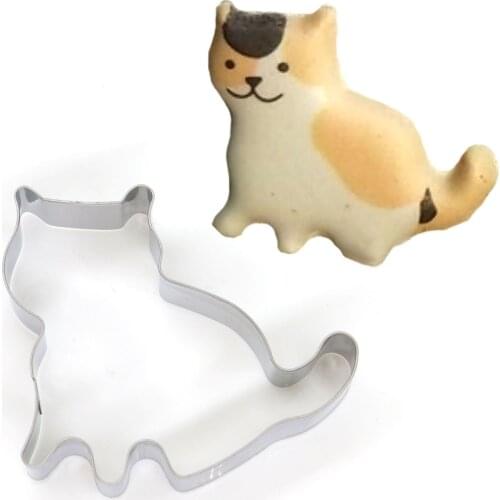 Cat Shaped Aluminium Mold DIY Cake Cookie Mold Shape Cutter Biscuit Gingerbread Fondant Mould Stainless Steel Cookie Mold