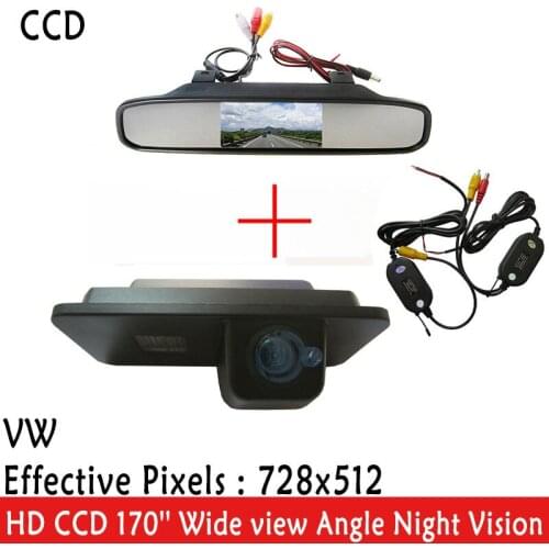 Wrieless Car Rear View camera HD CCD Color Night Version Backup car Camera FOR VW GOLF 4 5 6 MK4 MK5 EOS LUPO BEETLE Superb