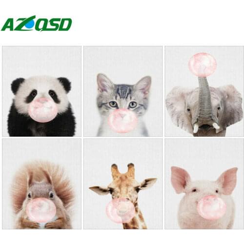 AZQSD 5d Diamond Painting Elephant Diamond Embroidery Animal Handmade Picture Of Rhinestones Gift Home Decor Cross Stitch