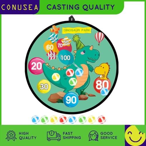 Kids toys Sticky Ball Target Throw Sports Dartboard Shooting Creative Outdoor Dinosaur Cloth Sucker Toys for Children Gifts