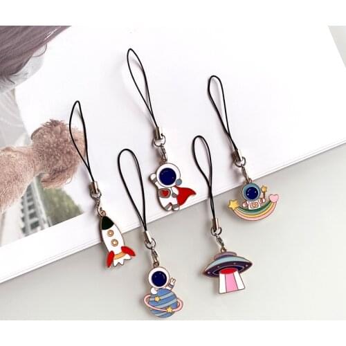 DIY Astronaut Phone Strap Lanyards for iPhone/Samsung/XiaoMi Case Mobile Phone Strap Hang Rope Smart Phone Charm