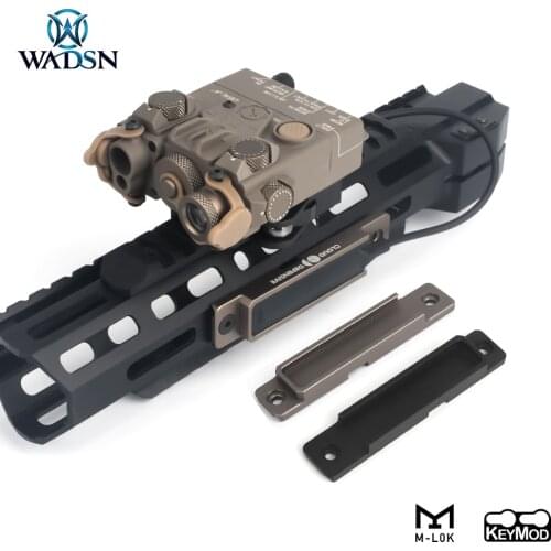 WADSN Tactical MLOK Keymod Tape Switch Pocket for Flashlight DBAL-A2 Hunting Rifle Scout Light CNC Aluminum Pressure Pad Holder