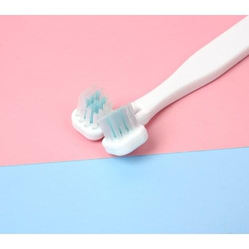 Cute Double Heads Pet Toothbrush Soft Brushing Dogs Cats Teeth Cleaning Freshener Protection Oral Care for Pet Dog Cat Supplies