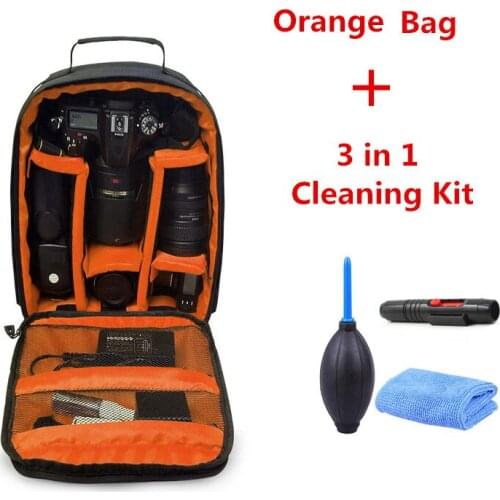 3 in 1 Cleaning Kit + Waterproof Backpack Camera Bag Case For Olympus E-P5 E-PL7 E-PL5 EPL6 SZ-16 E-M5 EM10 E-M10 Mark II EPM2