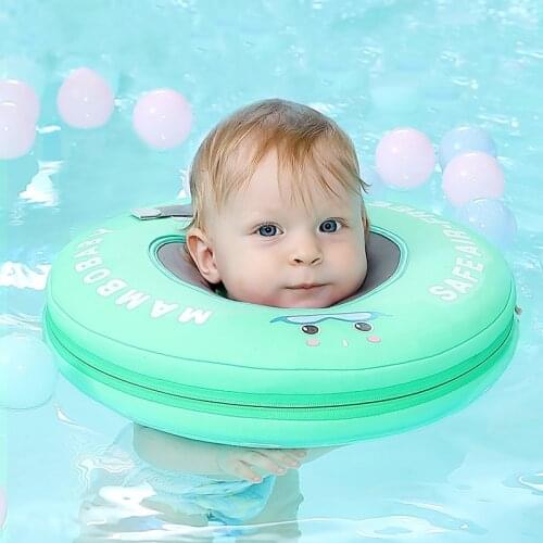 Free inflatable collar Baby Neck Swimming Ring Neck Float No need pump air Swim Circle Pool accessories Bathing toys