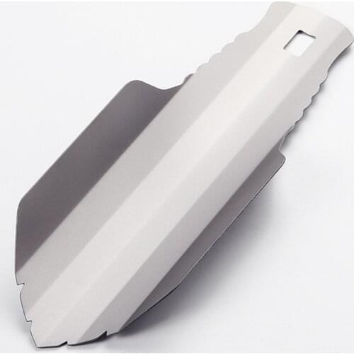 New multifunctional titanium alloy bedpan shovel outdoor ultra-light stool shovel suitable for hiking and camping to survive