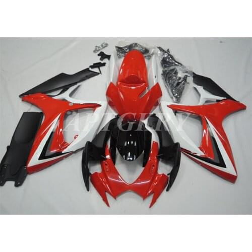 New ABS Plastic Shell Motorcycle Fairing kit Fit For Suzuki GSXR600 GSXR750 K6 2006 2007 06 07 Bodywork set Custom Red