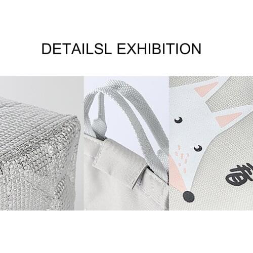 Food Insulated Pouch Cartoon Oxford Cloth Women Kids Portable Insulated Thermal Picnic Lunch Pouch