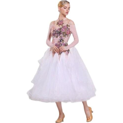 B-16220 Ballroom Dance Dress Standard Skirt Competition Dress Costumes Performing Dress Customize New Arrival Adult Children