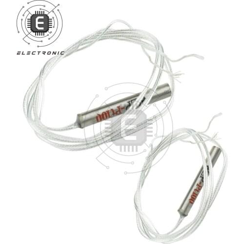 1pcs PT100 Platinum Resistor Temperature Sensor Waterproof Temp Probe Insulated Shielding Fiberglass 50CM