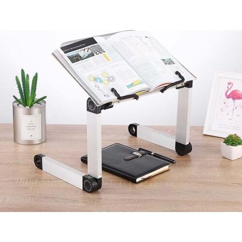 360 Degree Adjustable Book Reading Shelf Stand Creative Aluminium Alloy Metal Books Reading Bookshelf Laptop Holder Stationery