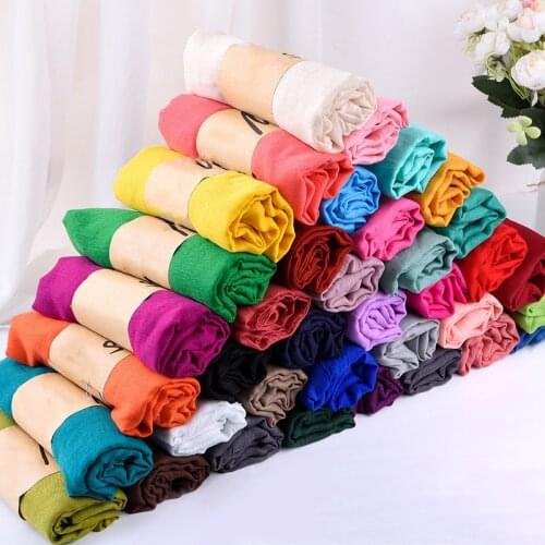 2021 Luxury Brand Women Scarf Summer Thin Scarves Shawls Wraps Soft Pashimina Female Hijab Designer Scarfs Bandana Headband Gift