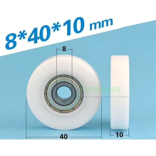 1pcs 8*40*10mm 628 Non-standard Bearing Flat Roller/Guide Wheel/Pulley, Automation Design Accessories