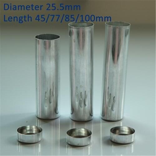 100 PCS /Lot OD25.5*45/77/85/100 mm Dental Valplast Material Dental Empty Aluminum Tube Cartridges for Making Flexible Dentures