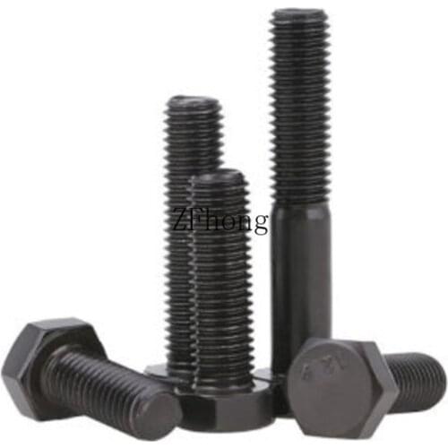 5-10pcs DIN933 m4 m5 m6 m8 m10 Carbon Steel 12.9 Grade Hex Bolts High Strength International Standard Hex Screws