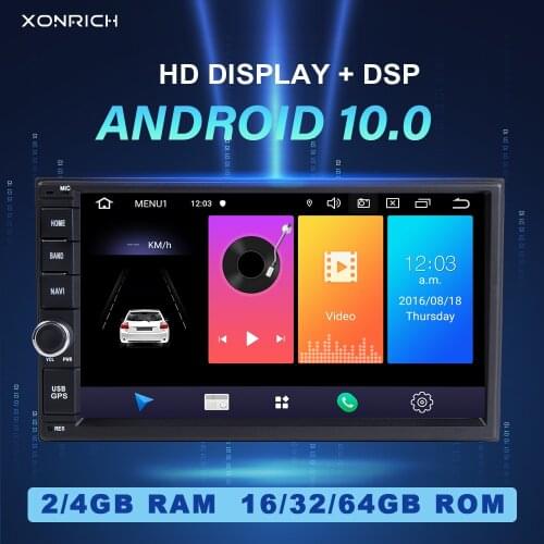 4GB 2 din Android 10 Car Radio Head Unit For Nissan Note Xtrail Qashqai Almera Universal Multimedia Audio GPS Navigation Stereo