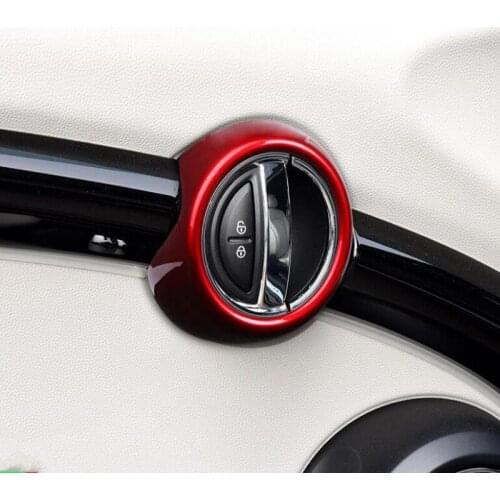 Free Shipping! For Mini Cooper 2018 3 Doors 2PCS Red ABS Chrome Car Interior Inside Door Handle Cover Trim Moldings Car Styling