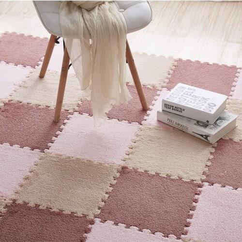 DIY Nordic Ins Room Floor Mat Carpet Plush Velvet Bedroom Full Rooms Childrens Girls Net Pink Mat Floor Mats Plush Surface Crop