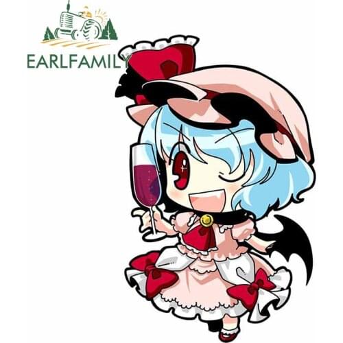EARLFAMILY 13cm x 8.7cm for Remilia Scarlet Car Sticker Scratch-proof Decoration Bumper Decal Custom Printing JDM Assessoires