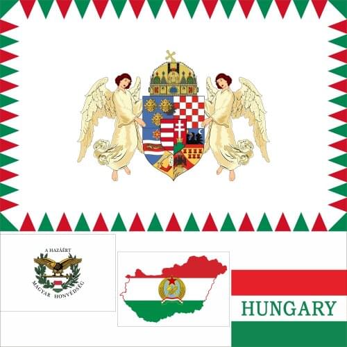 Hungarian History Hungarian Defence Forces Flag 3X5FT 90X150CM 100D Polyester Francis II Rákóczis Iustam Causam Banner