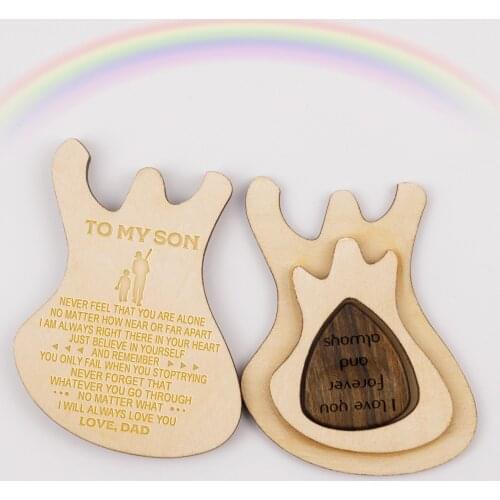 Wooden Electric Guitar Picks Gift Box guitarist plectrum box wedding music pickups paddles customized engraved dropship EG0043