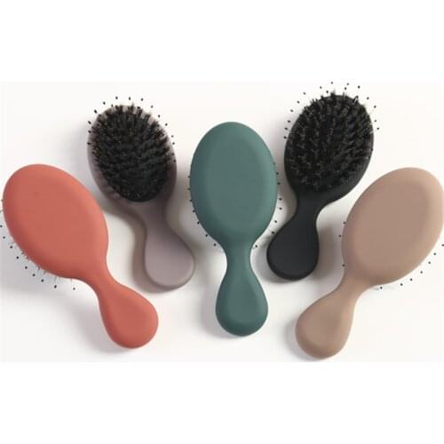 Pocket Horsehair Comb Salon Styling Hairbrush Portable Massager Hair Comb Fashion Styling Shampoo Hair Comb Brush Health Tool