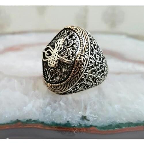 925 sterling Silver Ottoman Tuğralı Ring