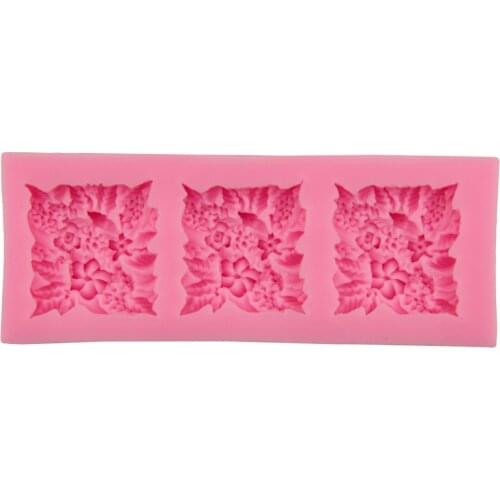 Beautiful flower cluster cake mould DIY silicone chocolate turning sugar baking tool gypsum drop gel ice lattice soap mould